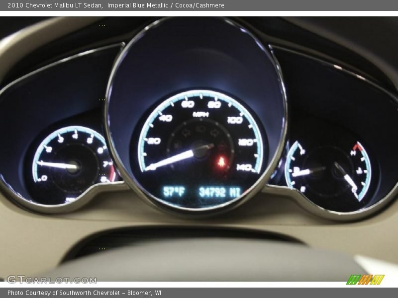 Imperial Blue Metallic / Cocoa/Cashmere 2010 Chevrolet Malibu LT Sedan