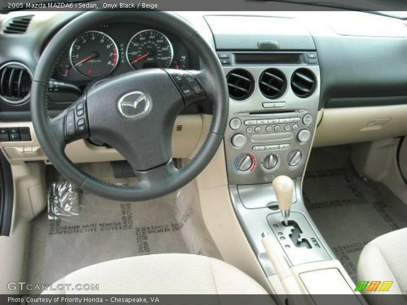 Onyx Black / Beige 2005 Mazda MAZDA6 i Sedan