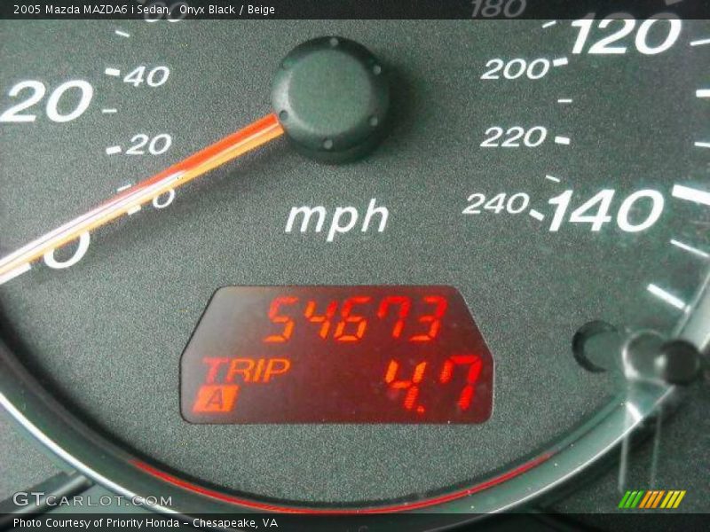 Onyx Black / Beige 2005 Mazda MAZDA6 i Sedan