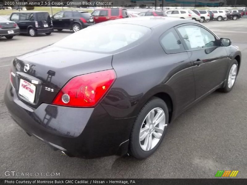 Crimson Black / Charcoal 2010 Nissan Altima 2.5 S Coupe