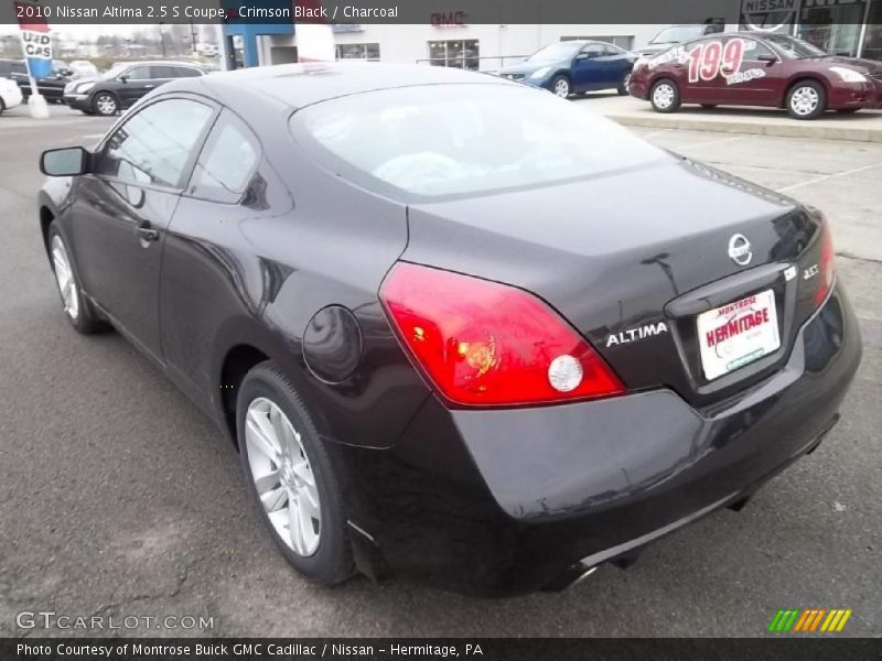 Crimson Black / Charcoal 2010 Nissan Altima 2.5 S Coupe