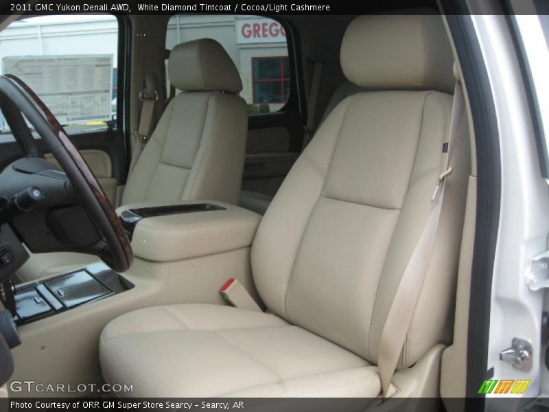 White Diamond Tintcoat / Cocoa/Light Cashmere 2011 GMC Yukon Denali AWD