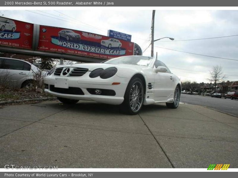 Alabaster White / Java 2003 Mercedes-Benz SL 500 Roadster