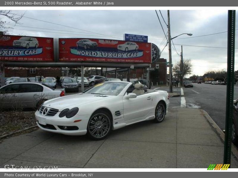 Alabaster White / Java 2003 Mercedes-Benz SL 500 Roadster
