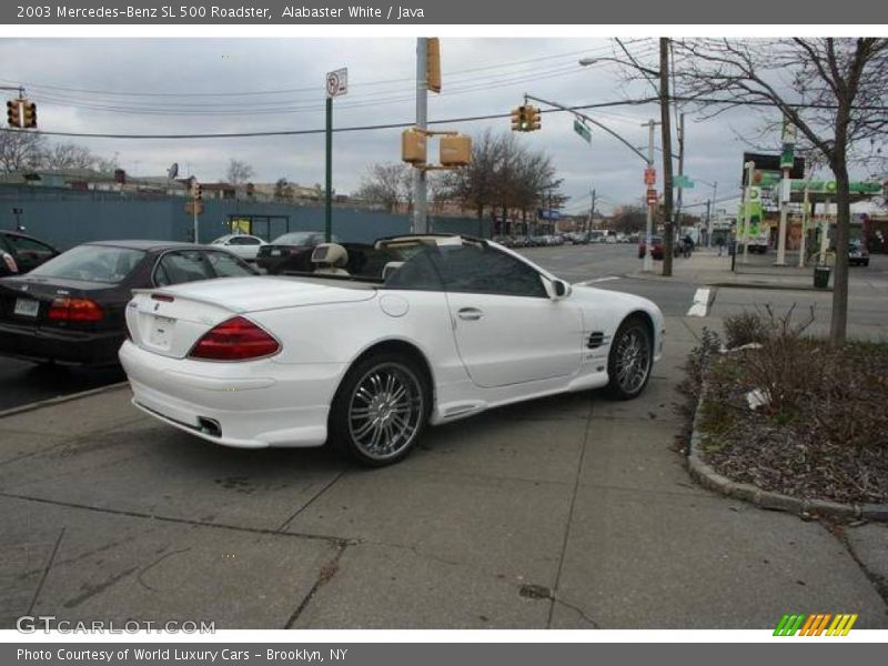 Alabaster White / Java 2003 Mercedes-Benz SL 500 Roadster