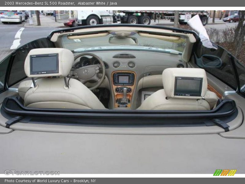 Alabaster White / Java 2003 Mercedes-Benz SL 500 Roadster