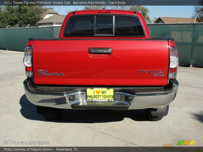 Barcelona Red Metallic / Sand Beige 2011 Toyota Tacoma PreRunner Double Cab