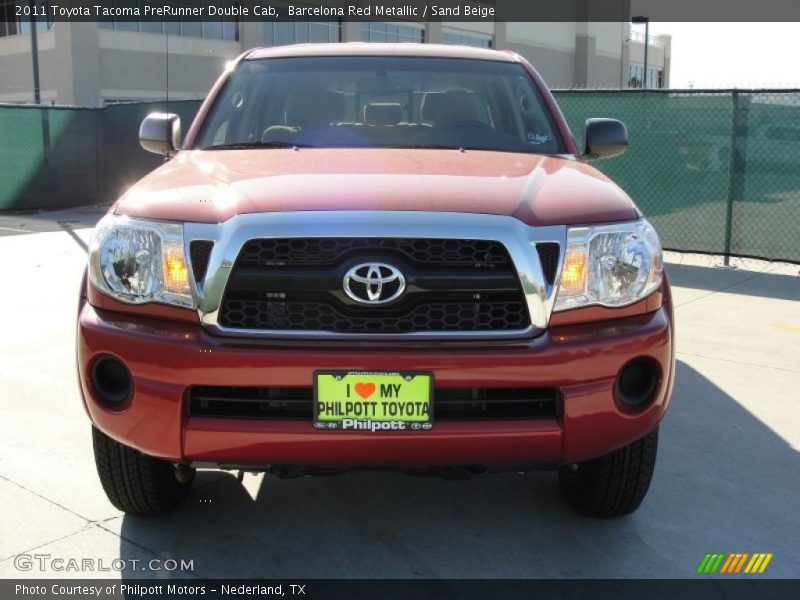 Barcelona Red Metallic / Sand Beige 2011 Toyota Tacoma PreRunner Double Cab