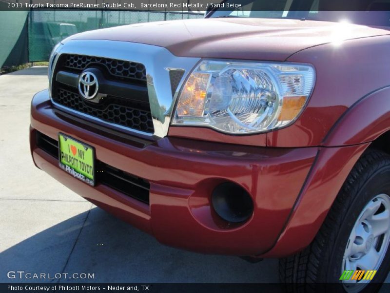 Barcelona Red Metallic / Sand Beige 2011 Toyota Tacoma PreRunner Double Cab