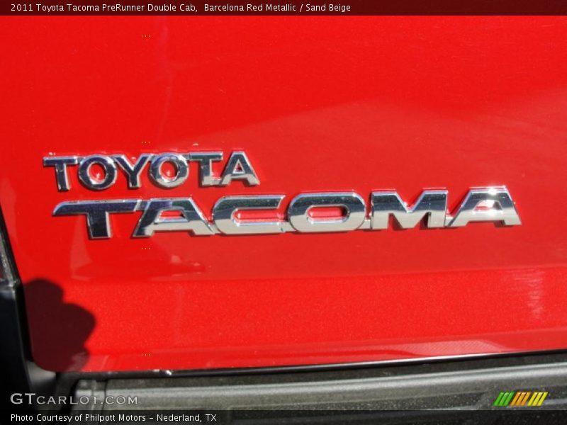 Barcelona Red Metallic / Sand Beige 2011 Toyota Tacoma PreRunner Double Cab