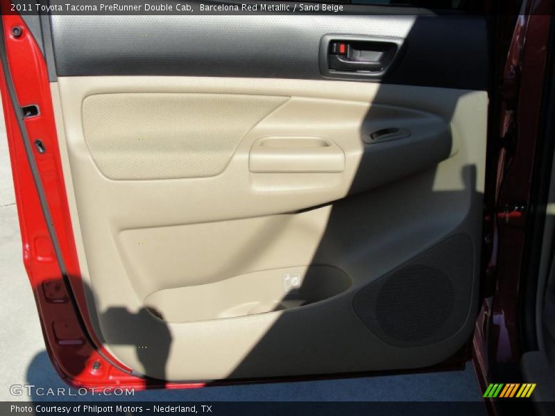 Barcelona Red Metallic / Sand Beige 2011 Toyota Tacoma PreRunner Double Cab