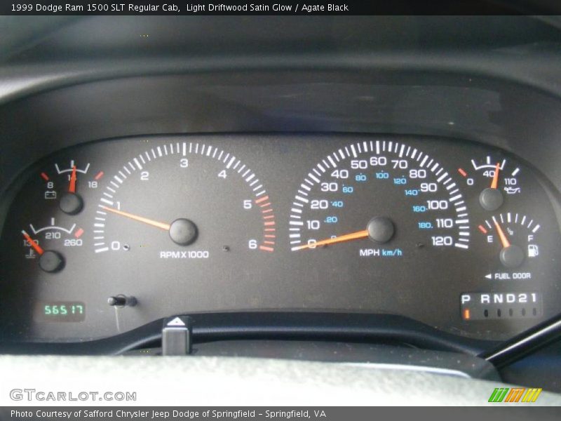  1999 Ram 1500 SLT Regular Cab SLT Regular Cab Gauges