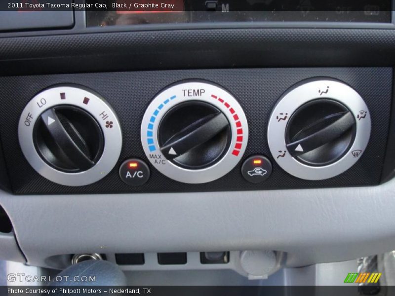 Controls of 2011 Tacoma Regular Cab