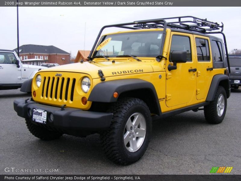 Detonator Yellow / Dark Slate Gray/Med Slate Gray 2008 Jeep Wrangler Unlimited Rubicon 4x4