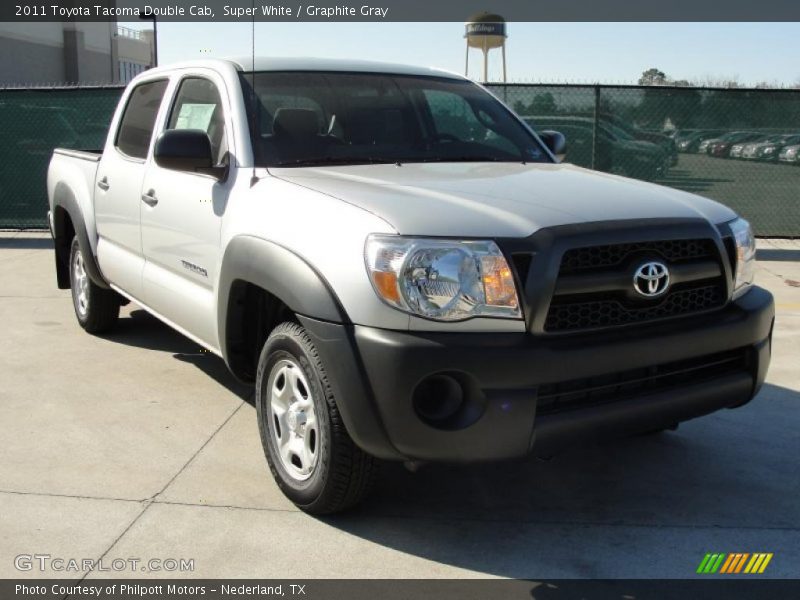Super White / Graphite Gray 2011 Toyota Tacoma Double Cab