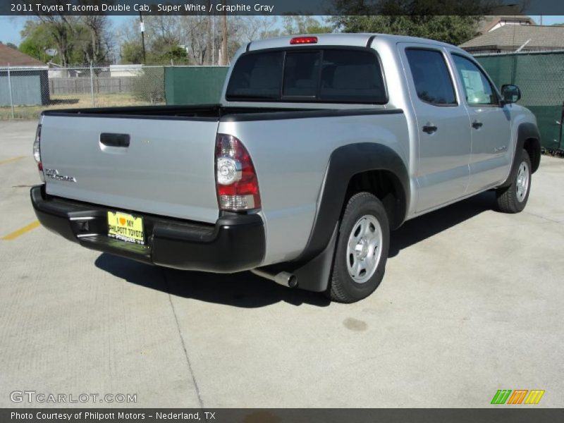 Super White / Graphite Gray 2011 Toyota Tacoma Double Cab