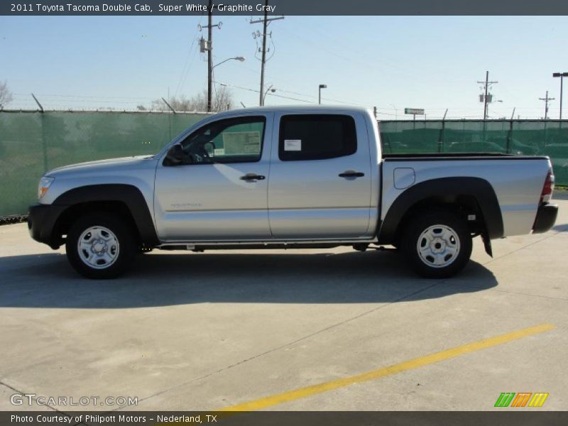 Super White / Graphite Gray 2011 Toyota Tacoma Double Cab