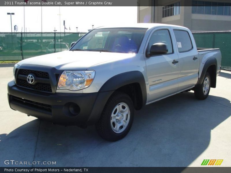 Super White / Graphite Gray 2011 Toyota Tacoma Double Cab