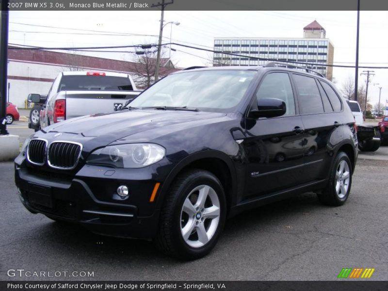 Monaco Blue Metallic / Black 2007 BMW X5 3.0si