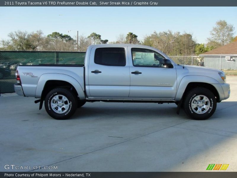 Silver Streak Mica / Graphite Gray 2011 Toyota Tacoma V6 TRD PreRunner Double Cab