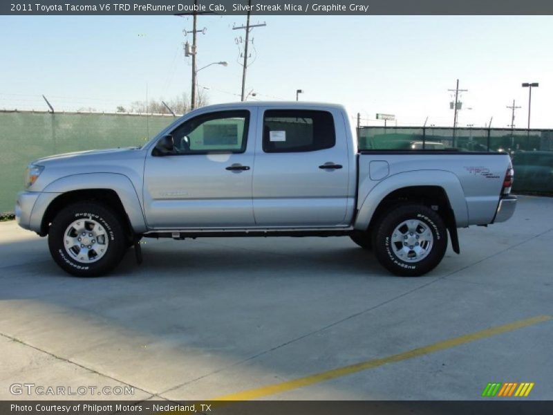 Silver Streak Mica / Graphite Gray 2011 Toyota Tacoma V6 TRD PreRunner Double Cab