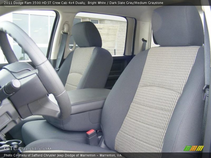 Bright White / Dark Slate Gray/Medium Graystone 2011 Dodge Ram 3500 HD ST Crew Cab 4x4 Dually
