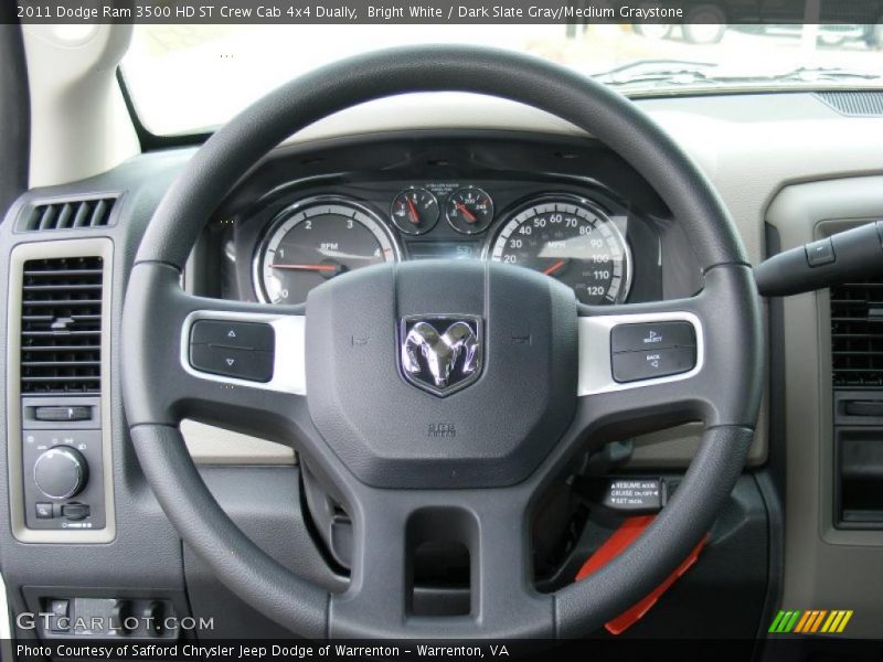 Bright White / Dark Slate Gray/Medium Graystone 2011 Dodge Ram 3500 HD ST Crew Cab 4x4 Dually