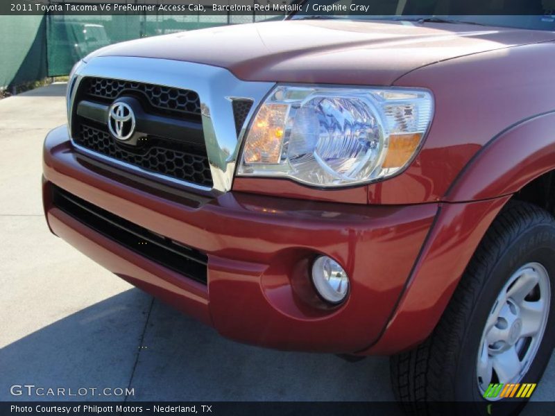 Barcelona Red Metallic / Graphite Gray 2011 Toyota Tacoma V6 PreRunner Access Cab