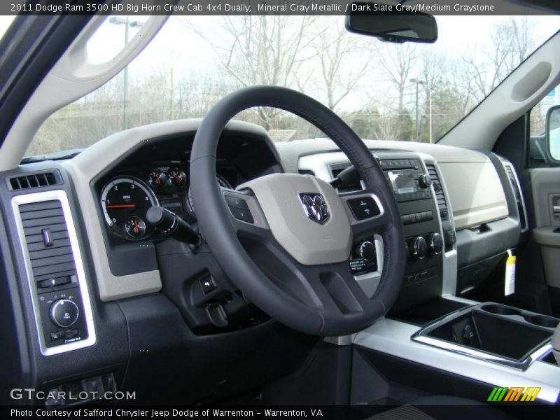  2011 Ram 3500 HD Big Horn Crew Cab 4x4 Dually Dark Slate Gray/Medium Graystone Interior