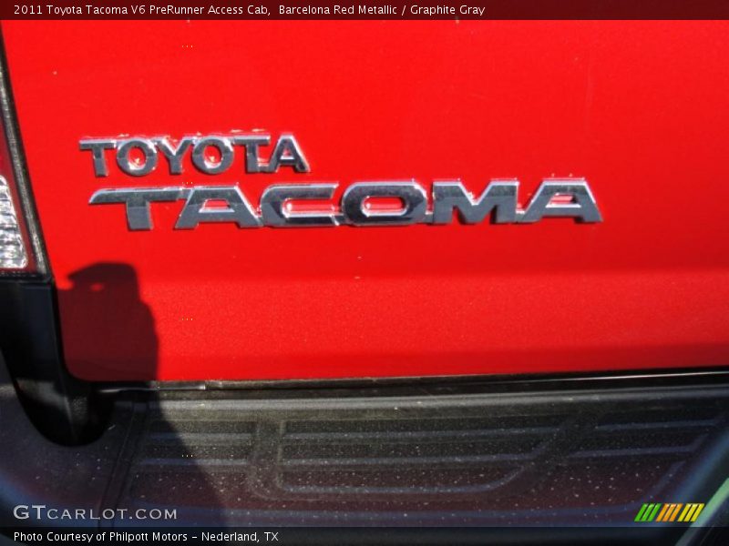 Barcelona Red Metallic / Graphite Gray 2011 Toyota Tacoma V6 PreRunner Access Cab