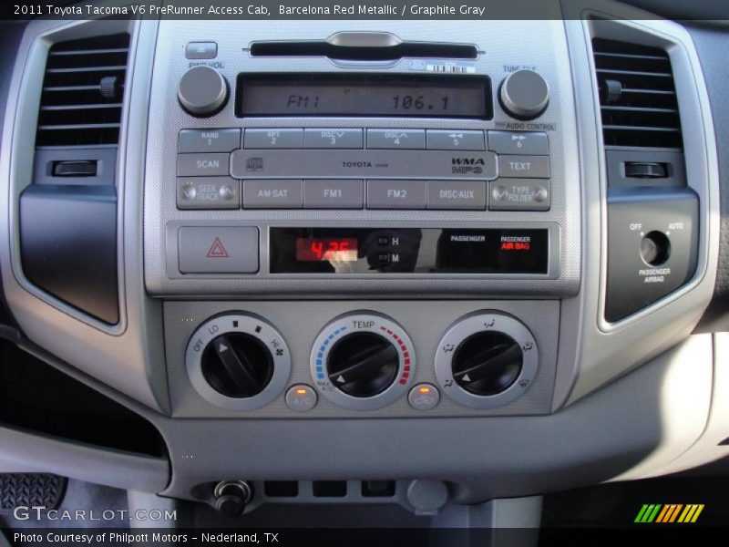 Barcelona Red Metallic / Graphite Gray 2011 Toyota Tacoma V6 PreRunner Access Cab