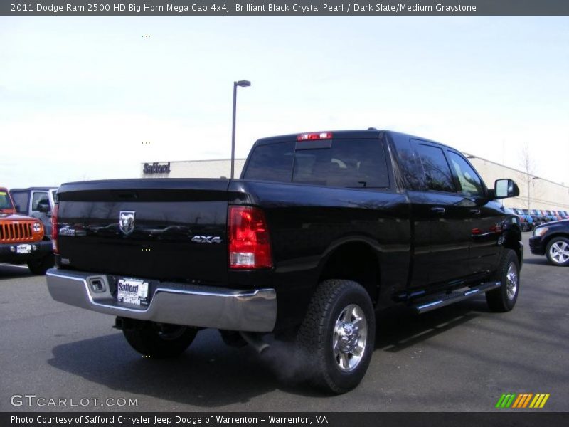 Brilliant Black Crystal Pearl / Dark Slate/Medium Graystone 2011 Dodge Ram 2500 HD Big Horn Mega Cab 4x4
