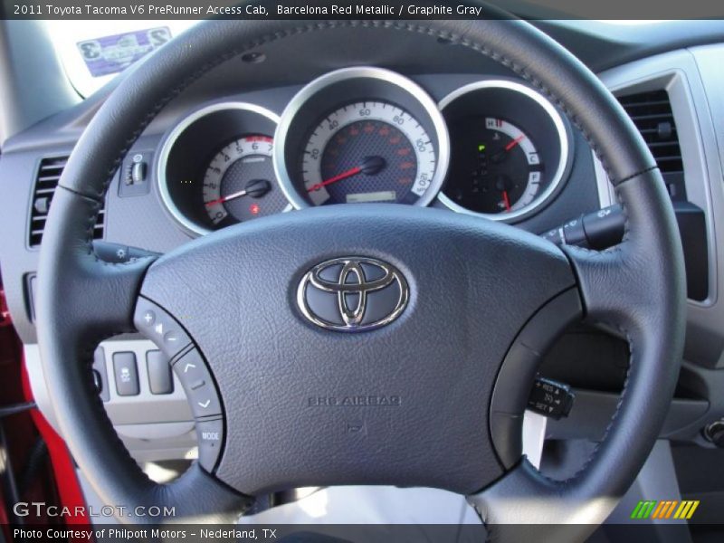 Barcelona Red Metallic / Graphite Gray 2011 Toyota Tacoma V6 PreRunner Access Cab