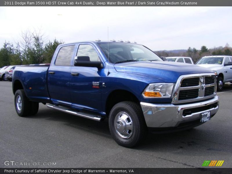  2011 Ram 3500 HD ST Crew Cab 4x4 Dually Deep Water Blue Pearl