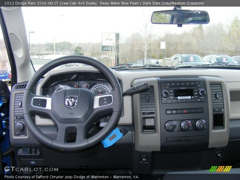 Deep Water Blue Pearl / Dark Slate Gray/Medium Graystone 2011 Dodge Ram 3500 HD ST Crew Cab 4x4 Dually