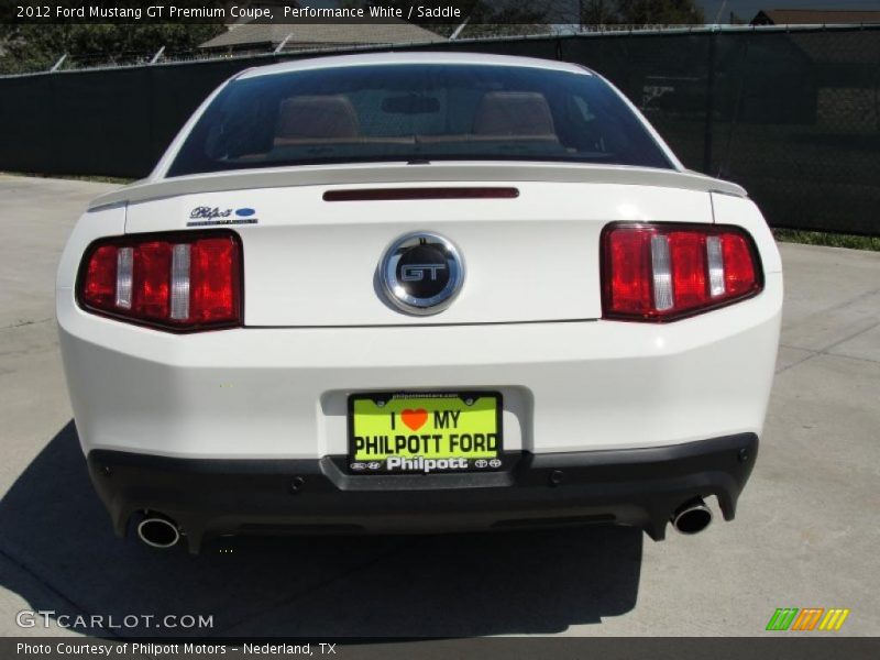 Performance White / Saddle 2012 Ford Mustang GT Premium Coupe