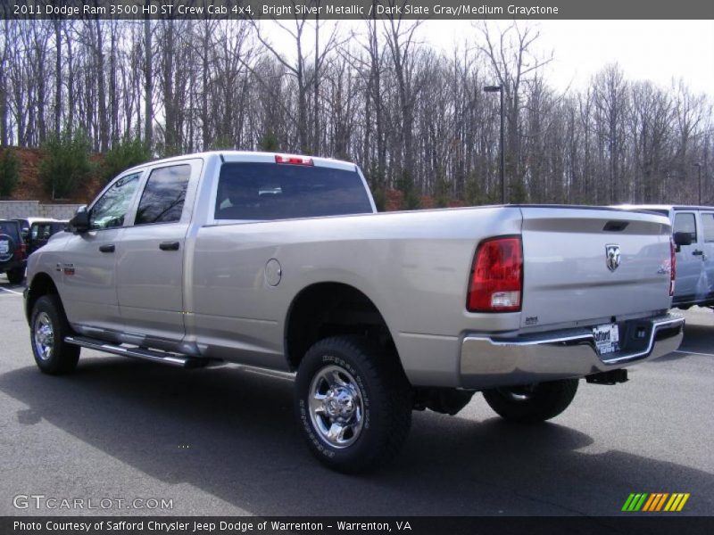 Bright Silver Metallic / Dark Slate Gray/Medium Graystone 2011 Dodge Ram 3500 HD ST Crew Cab 4x4