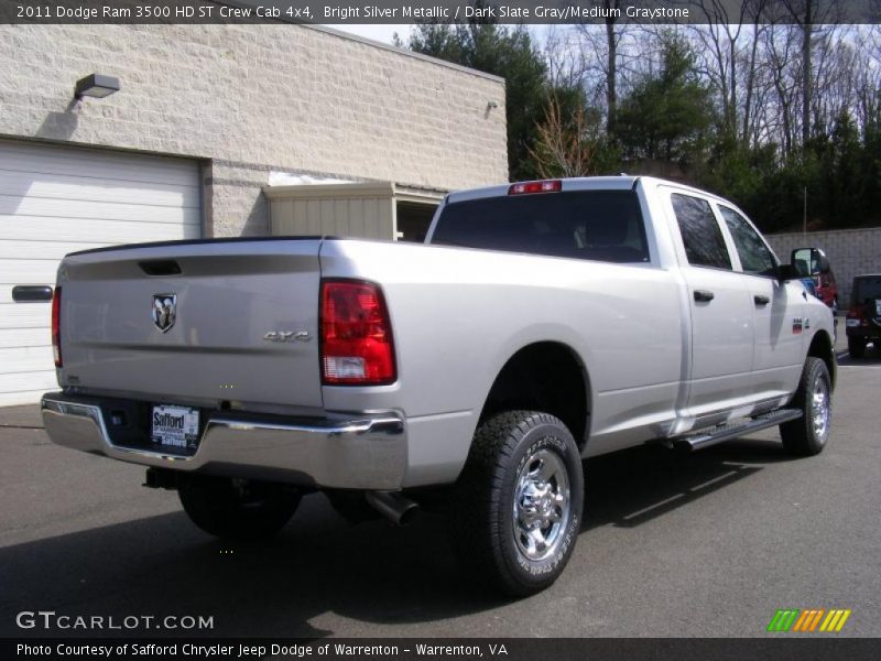 Bright Silver Metallic / Dark Slate Gray/Medium Graystone 2011 Dodge Ram 3500 HD ST Crew Cab 4x4