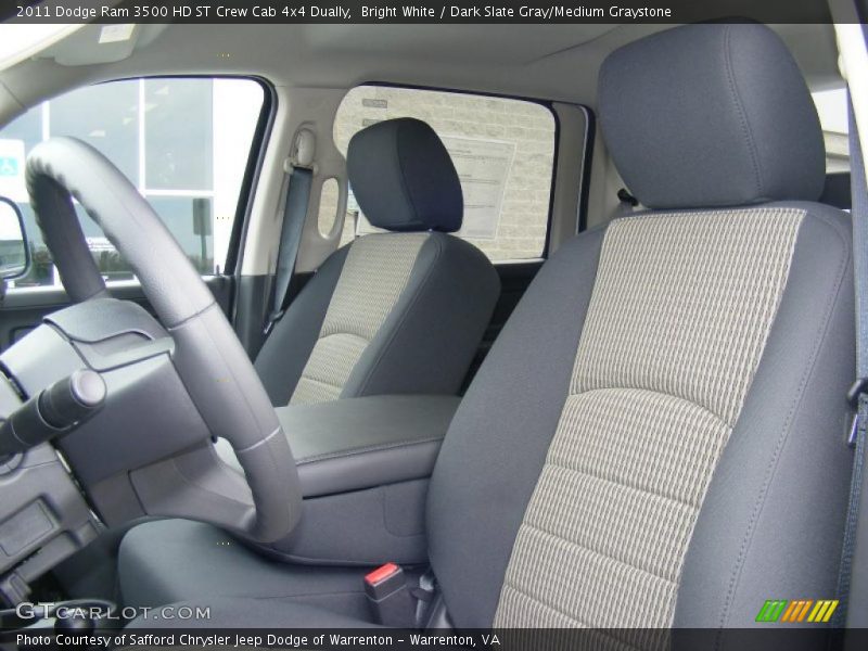 Bright White / Dark Slate Gray/Medium Graystone 2011 Dodge Ram 3500 HD ST Crew Cab 4x4 Dually