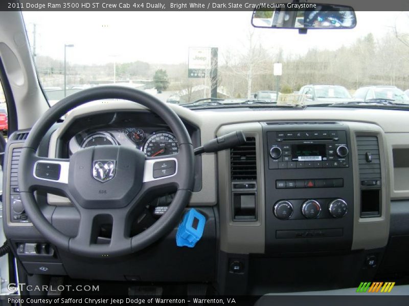 Bright White / Dark Slate Gray/Medium Graystone 2011 Dodge Ram 3500 HD ST Crew Cab 4x4 Dually