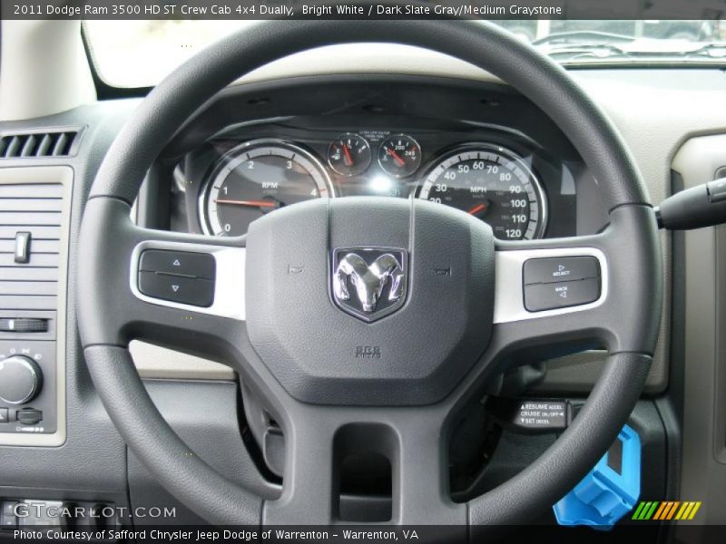 Bright White / Dark Slate Gray/Medium Graystone 2011 Dodge Ram 3500 HD ST Crew Cab 4x4 Dually