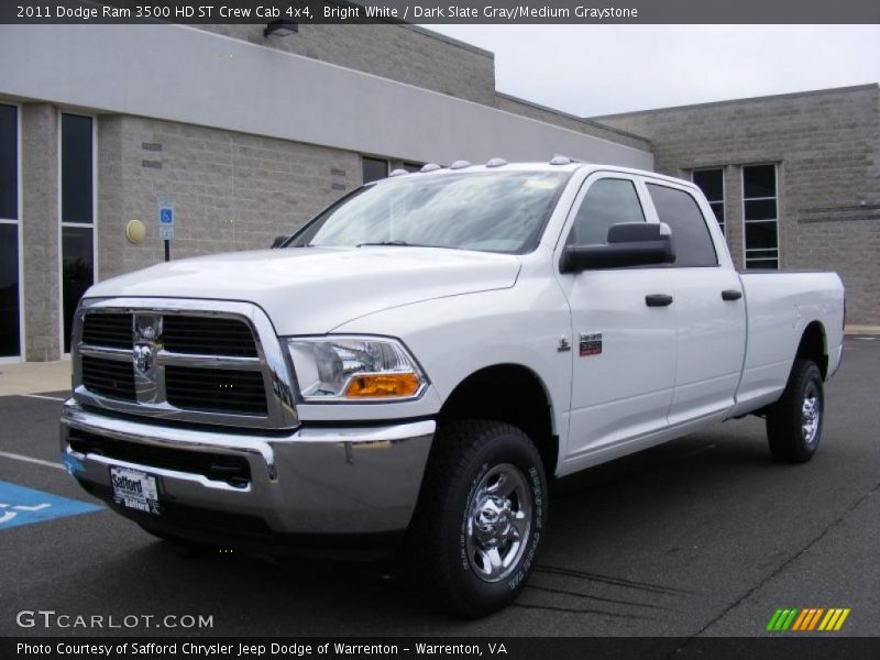 Bright White / Dark Slate Gray/Medium Graystone 2011 Dodge Ram 3500 HD ST Crew Cab 4x4