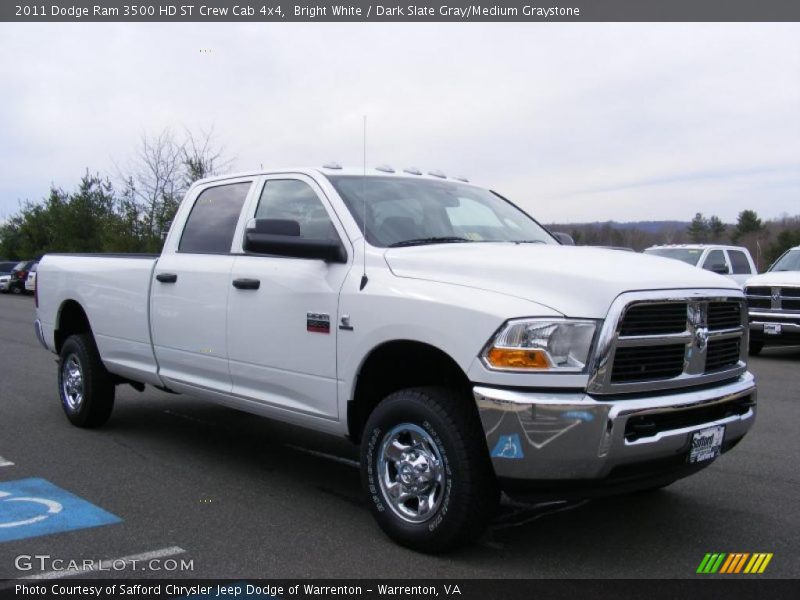 Bright White / Dark Slate Gray/Medium Graystone 2011 Dodge Ram 3500 HD ST Crew Cab 4x4