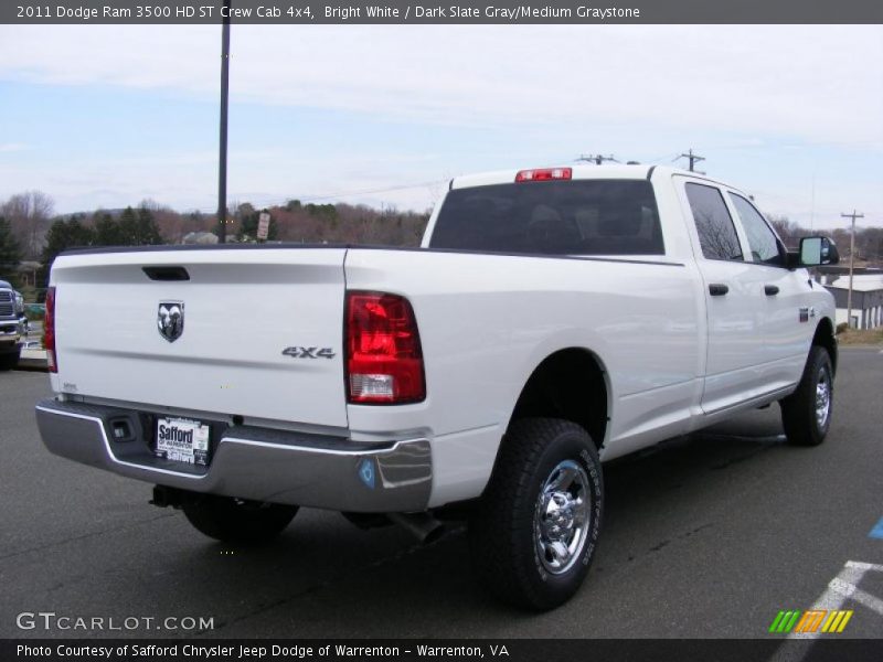 Bright White / Dark Slate Gray/Medium Graystone 2011 Dodge Ram 3500 HD ST Crew Cab 4x4