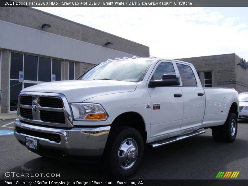 Front 3/4 View of 2011 Ram 3500 HD ST Crew Cab 4x4 Dually