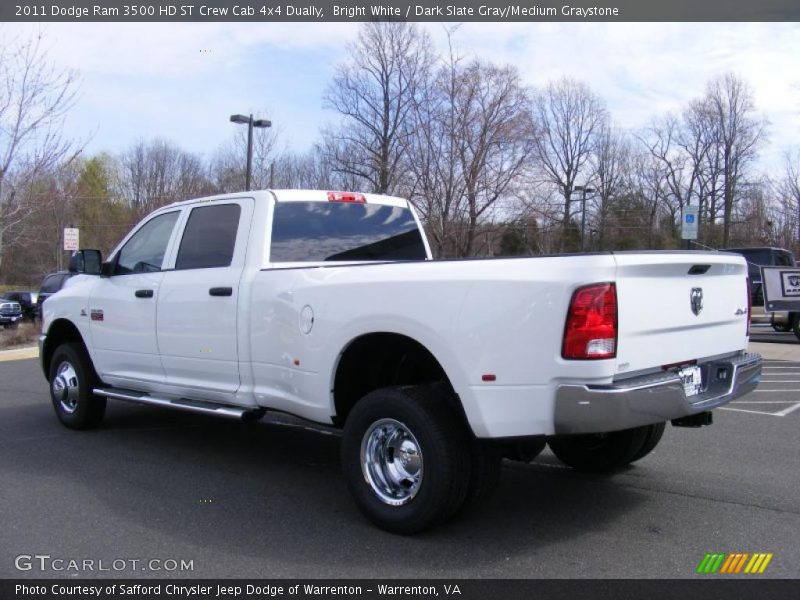 Bright White / Dark Slate Gray/Medium Graystone 2011 Dodge Ram 3500 HD ST Crew Cab 4x4 Dually