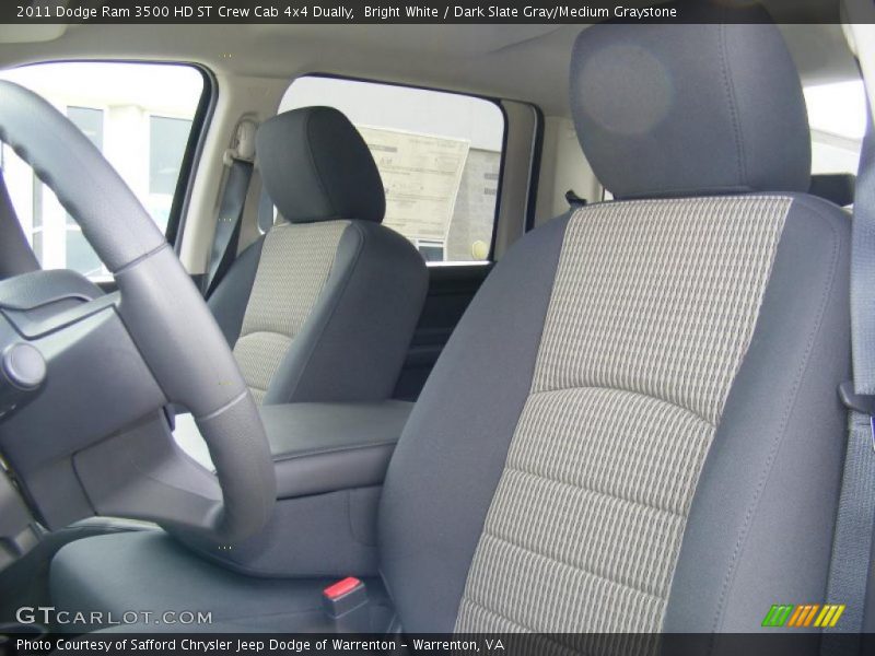 Bright White / Dark Slate Gray/Medium Graystone 2011 Dodge Ram 3500 HD ST Crew Cab 4x4 Dually