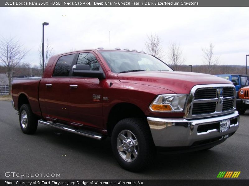 Deep Cherry Crystal Pearl / Dark Slate/Medium Graystone 2011 Dodge Ram 2500 HD SLT Mega Cab 4x4