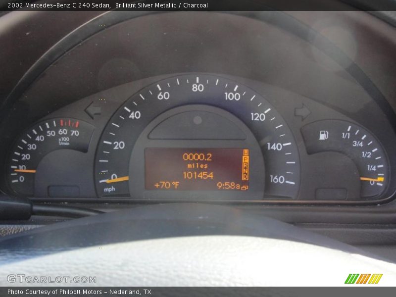 Brilliant Silver Metallic / Charcoal 2002 Mercedes-Benz C 240 Sedan