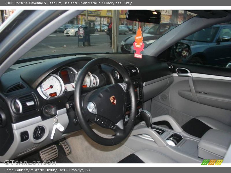 Iceland Silver Metallic / Black/Steel Grey 2006 Porsche Cayenne S Titanium